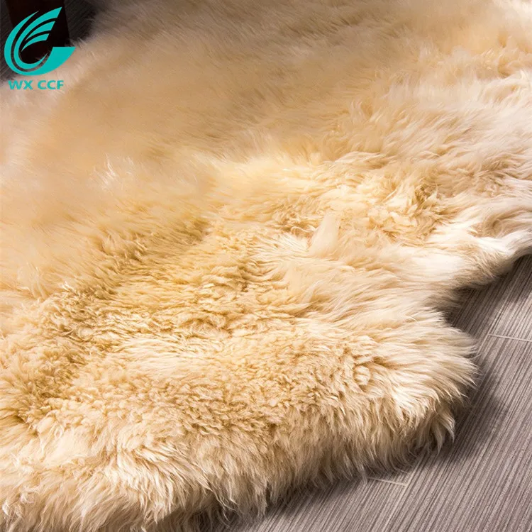 Гостиная бежевый искусственного меха овчины коврик для стульев