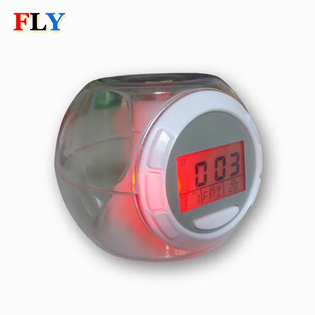 7 color Changing light Nature Sound Alarm Clock table desk  kids digital alarm clock