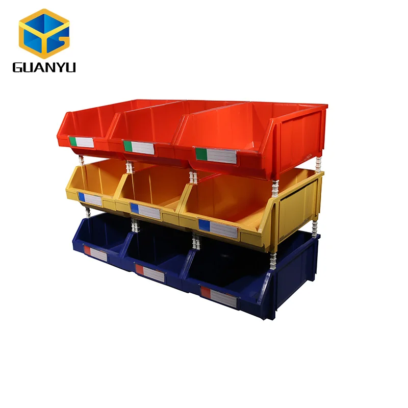 Heavy Duty Commercial Colorful Hanging Stacking Plastic Bolt Storage Bins