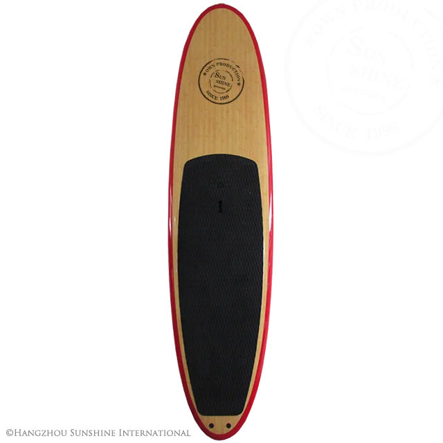 Bamboo SUP Paddle Boards with Pad USA Epoxy Bamboo Stand Up Paddle Surfboard