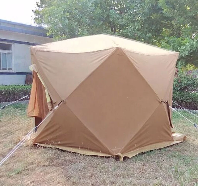 Pop Up Hub Quick Open Winter Ice Cube Fishing Tent