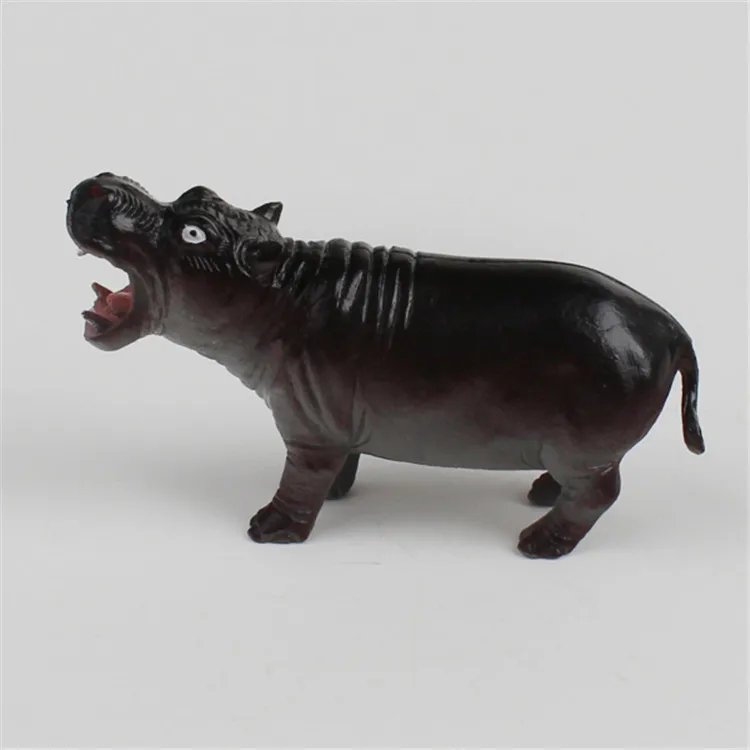 Wholesale Pvc High Simulated Hippo Toys High Quality Exquisite Plastic Small Hippo Animal Figurines Model For Decorative