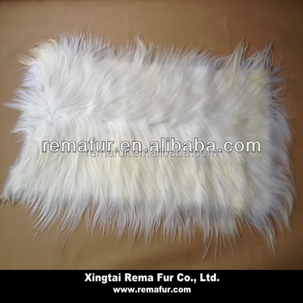 China factory wholesale straight Long Hair Sheep and Goat Skin Plate in 15 cm up