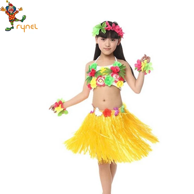 Kids Funny Costumes Hawaiian Skirt With Hulo Cosplay Kids Costumes PGCC4046