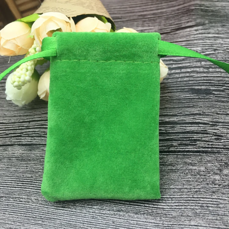 Small collection drawstring red velvet christmas gift bag