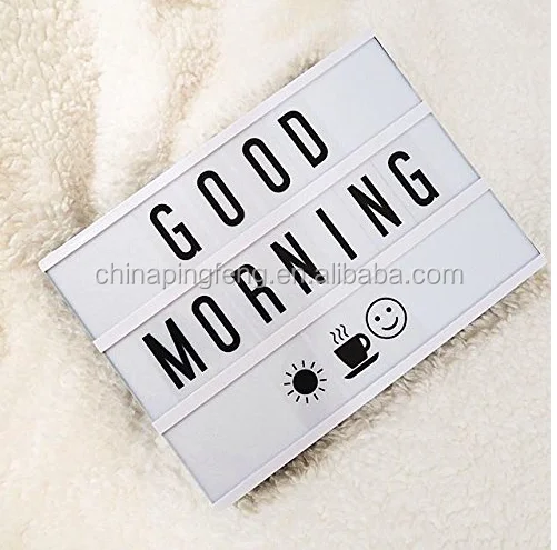 Light box with changeable letter tiles to create personalized marquee advertising light box signs