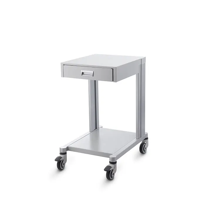 Алюминиевая рама, двухколесный стальной стол, легкая передвижная мобильная медицинская тележка