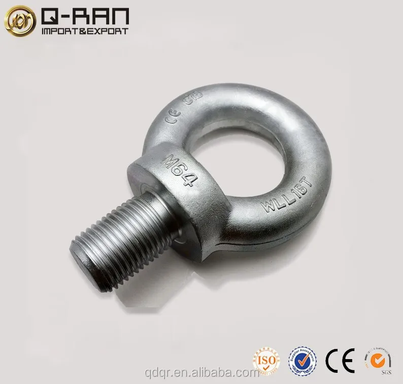 
Rigging Factory Galvanised Din580 Wire Eye Bolt, Eyelet Bolts 