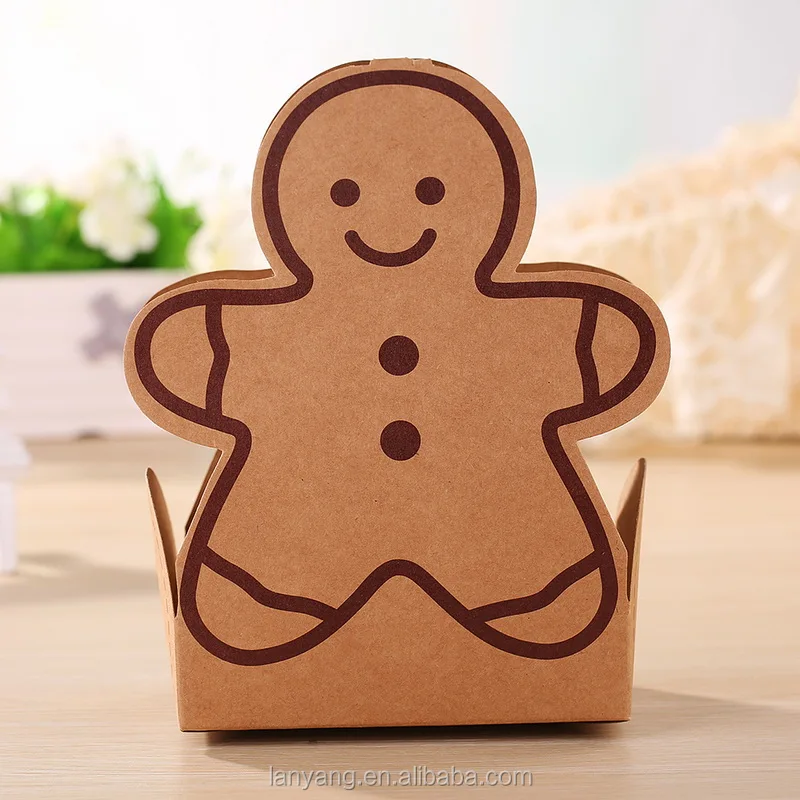 Jack on The Box Gingerbread Man Pop Up DIY Crafts Kraft Paper Goodies Cake Boxes