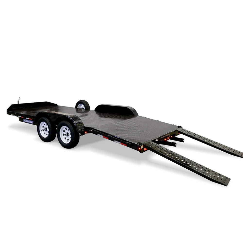 Full-seem Welded Steel Deck and Heavy-duty Diamond Plate  Car Hauler Trailer  Manufacturer