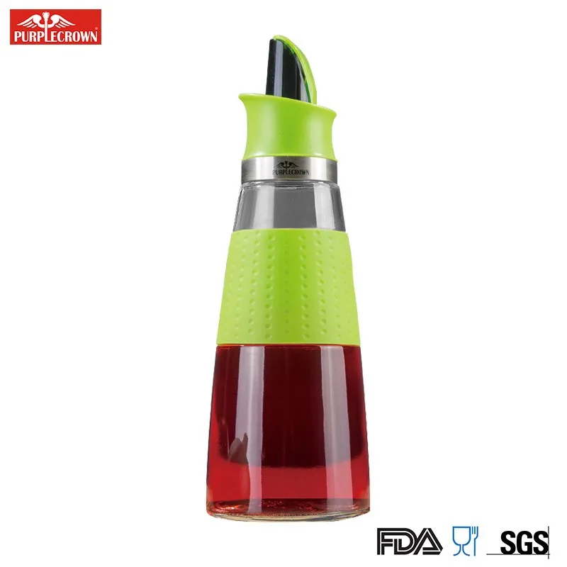 Wholesale hot sale Clear glass bottles for olive oil and vinegar soy sauces jar with automatically lid