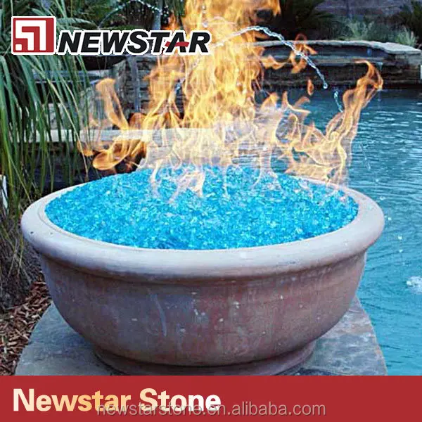 Outdoor decorative fire glass granule, fire glass price
