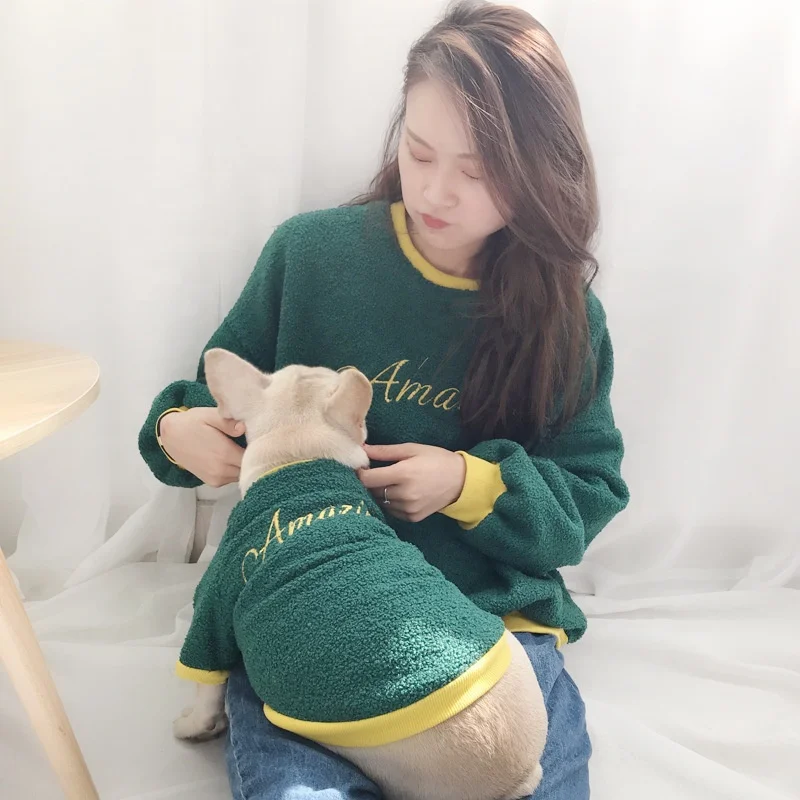 Custom Dog Human Matching Clothes Berber Fleece Boutique Dog Clothes Warm Winter Dog Clothes