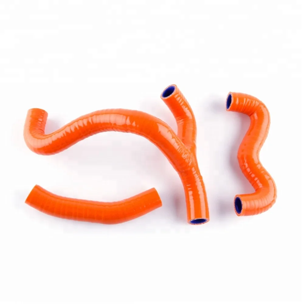 Orange Silicone Radiator Coolant Hose Pipe for KTM 50SX 50 SX 2012 2013 3PCS