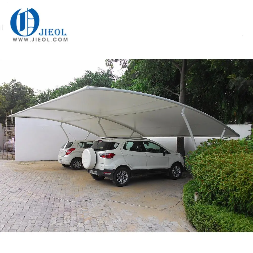 Q235 steel carport car parking tent membrane building tensile structure