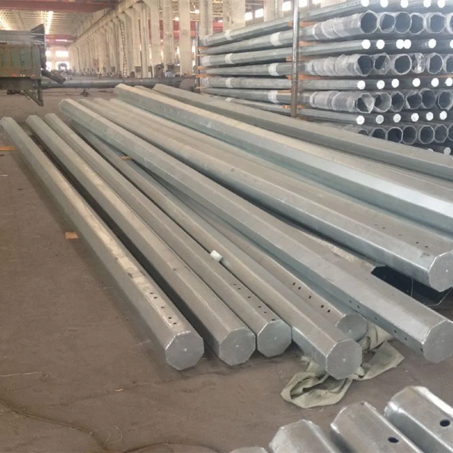 40ft Hot Dip Galvanized Steel Conical electrical power utility tubular pole
