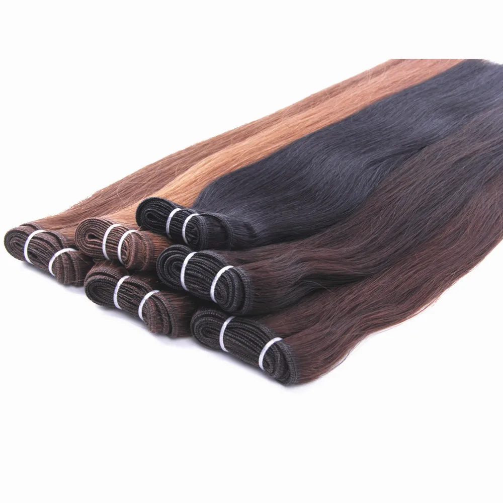 Machine Double Weft Hair Weft and None Chemical Processing high quality remy human hairs