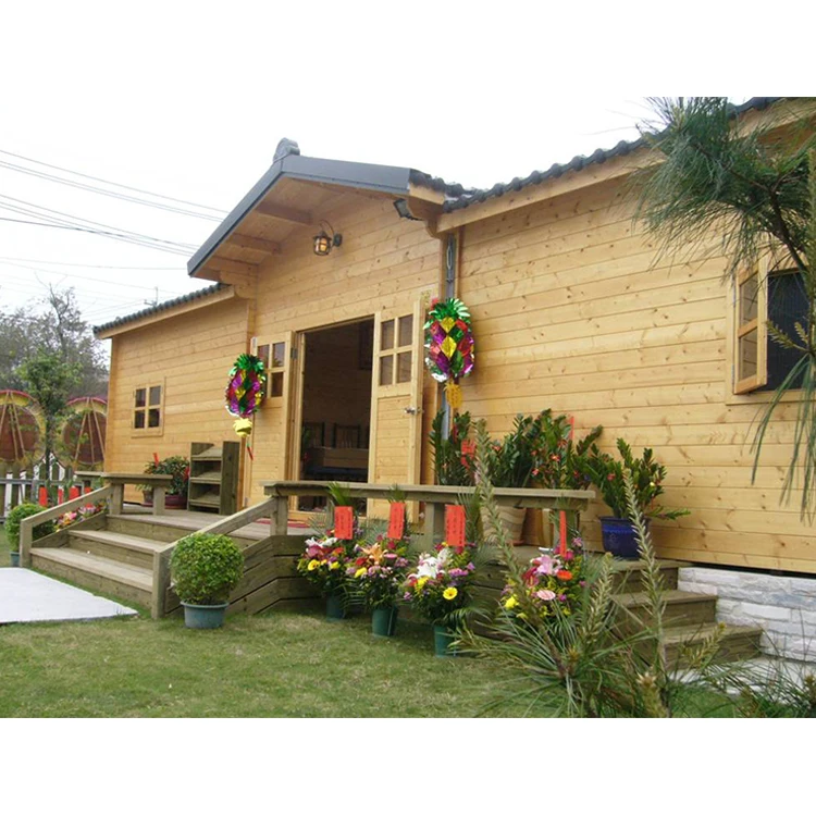 chalet prefabricated 3 bedroom log cabin 2 storey wooden house