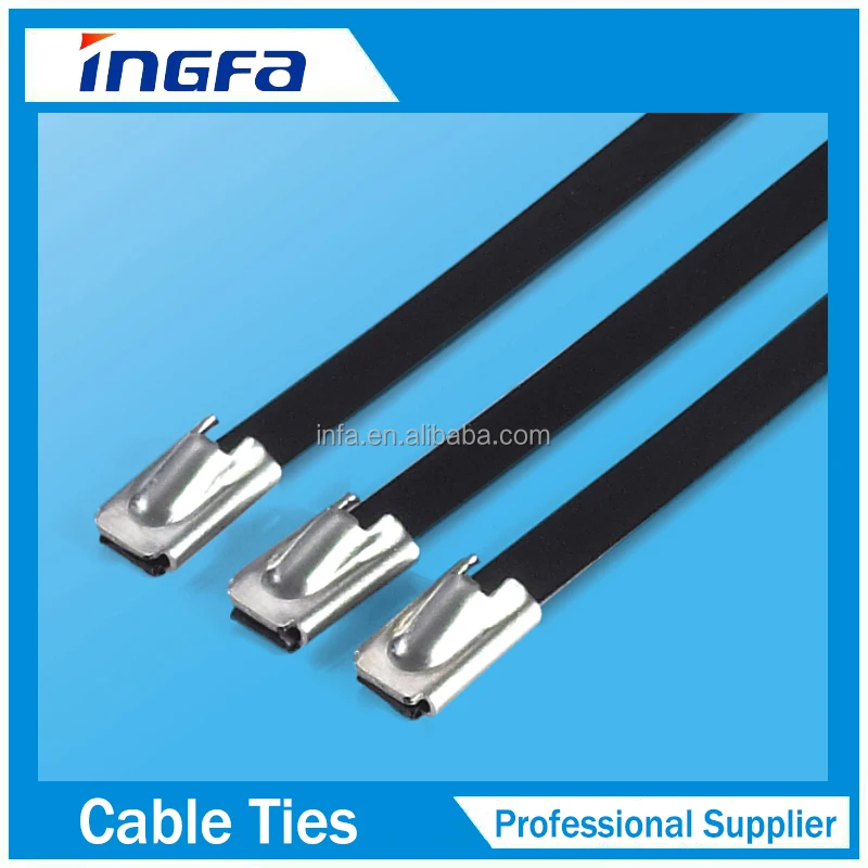 Factory Price Full PVC Coated SS Cable Ties with Head 4.6MM 7.9MM Series