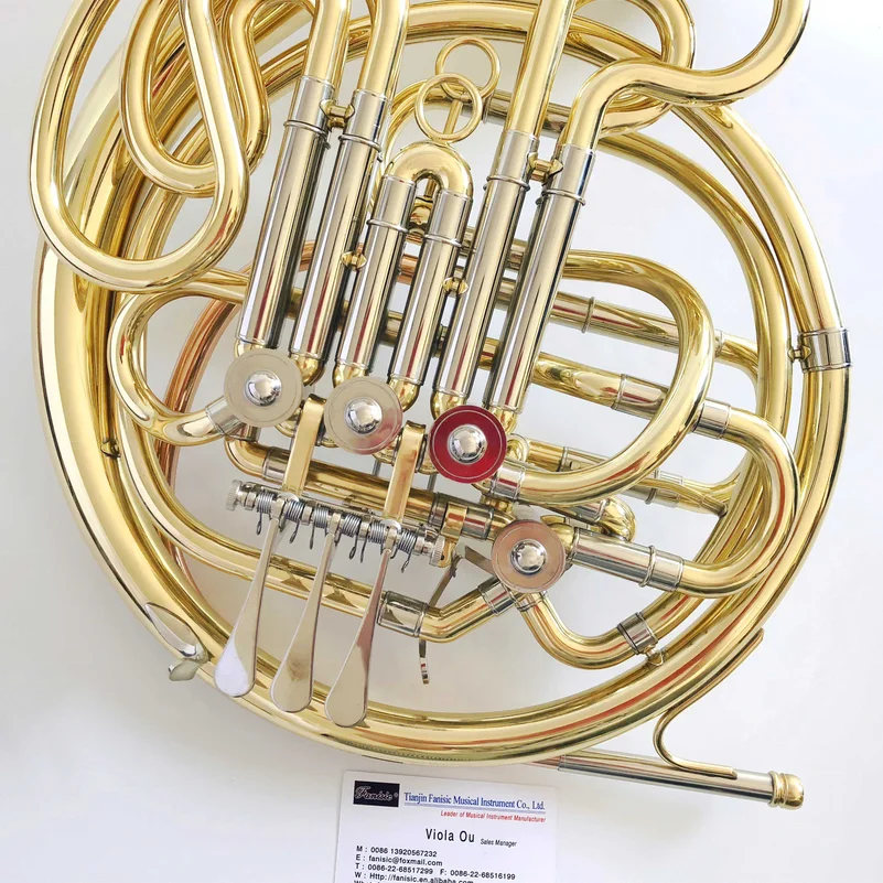 Brass Wind Instrument 4-Key Bb / F Double French Horn