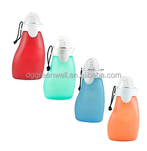 
Silicone Washable Baby Food Pouch With Spout 