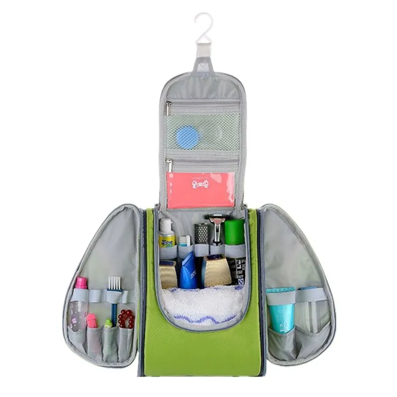 Good Quality Multiple Pockets Waterproof Hanging Travel Toiletry Bag For Bathroom