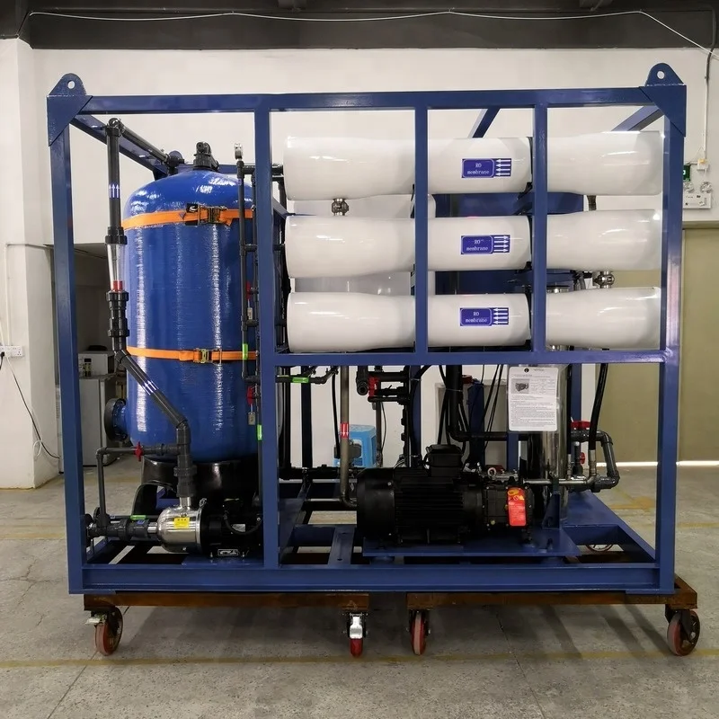 Система опреснения морской воды 50TPD обратный осмос RO завод соленая вода для пресной морская