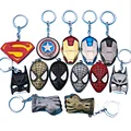 Superman VS Batman iron man Deadpool keychain ring toy set 2016 New Superhero Captain America shield