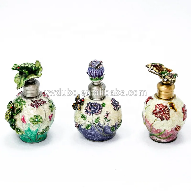 6ml Metal Dragonfly Butterfly Rose Frog Perfume Essential Oil Bottles with stainless Dropper or Bar#57001/57002/57003/57012