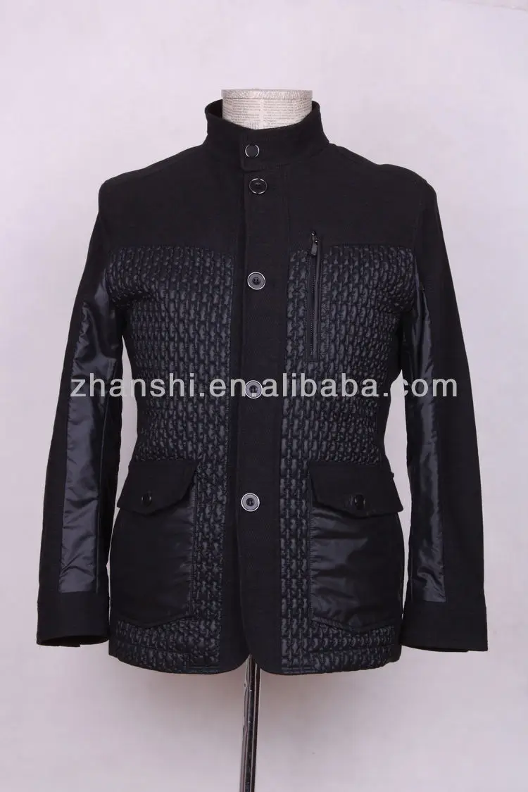 2014 High Quality Black Cashmere Coat Men From China