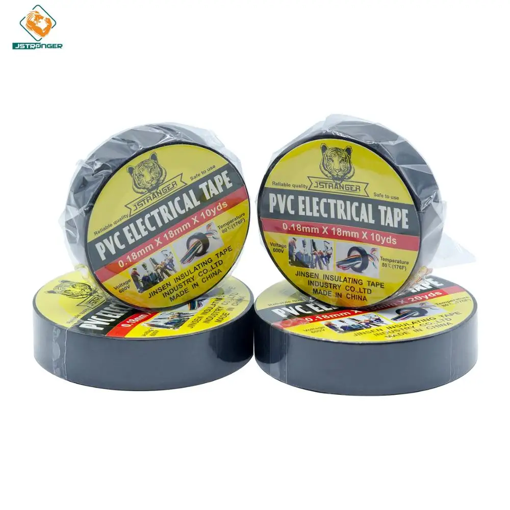 Good China supplier hot sale Heat Resistant colorful electrically conductive adhesive  warning  electrical tape roll