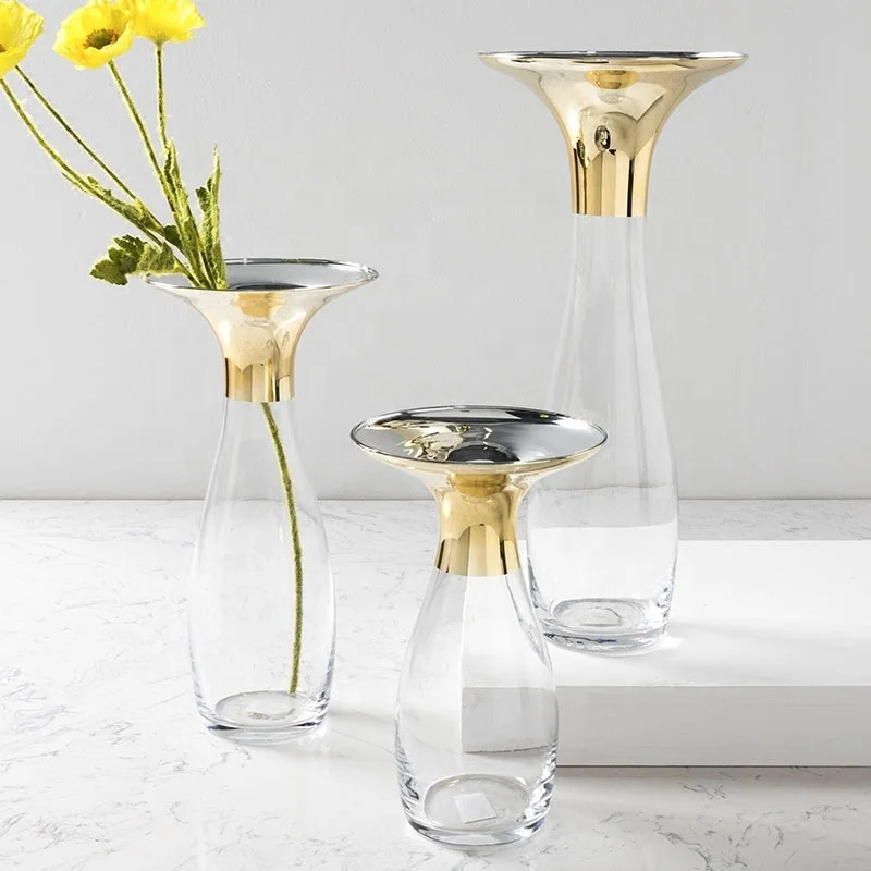 wholesale Home decor cheap crystal clear tall cylinder glass vase