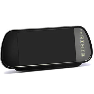 7 дюймов автомобиля зеркало заднего вида жк-монитор поддерживает два входа камеры с опорное крепление и кнопка сенсорного экрана