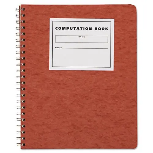 100gsm Ivory Paper 76 Sheets 11.75 X 9.25 Inches Spiral Binding Notebook Computation Note Book