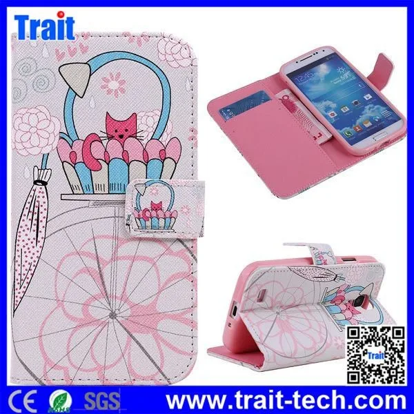 Высокое качество мобильного телефона крышка бумажник кожаный чехол для samsung galaxy s4 активность