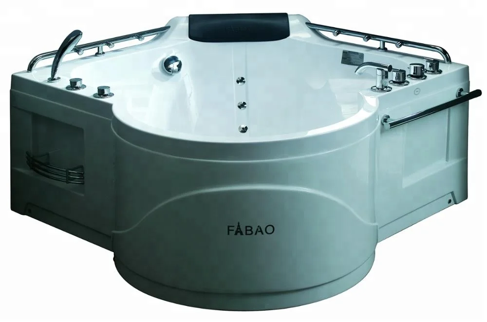 FABIAO Baignoire jakuzzy Modern Design Bath Luxury Sector Shape acrylic Freestanding 2 Person Bath Tub Prices For Hot Spring SPA