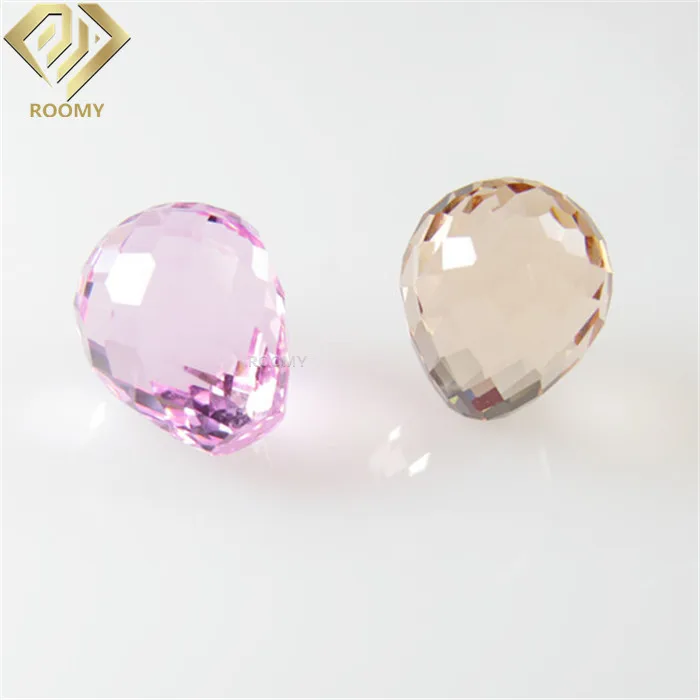 colored faceted briolette water drops jewelry making glass beads