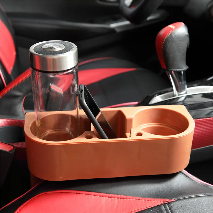 Interior accessories car gap filler organizer with cup holders