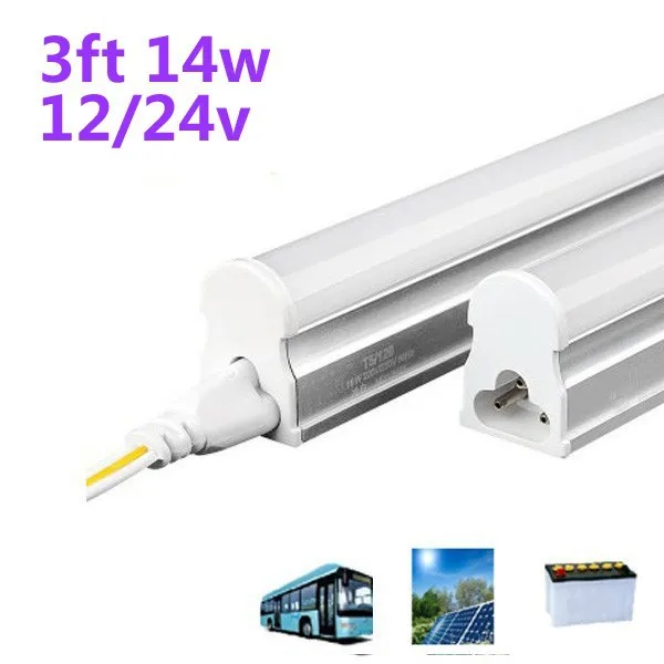 14W 3ft T5 LED Tube Light 12/24V SMD2835 Chip for Hotels ROHS Certified