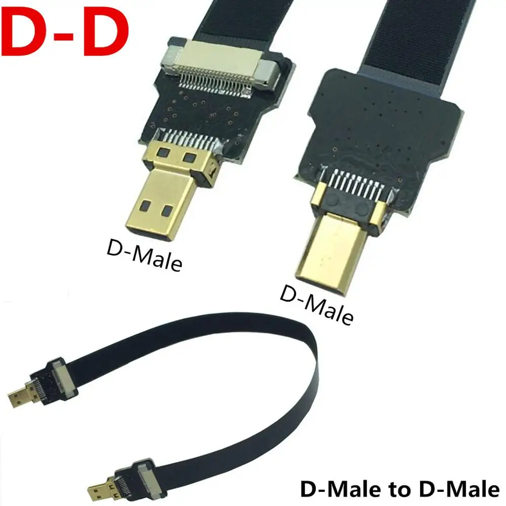 FPV Micro Mini 90 degree Adapter hdtv cable  FPC Ribbon Flat HDM Cable