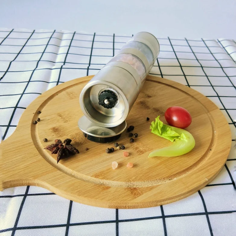 Kitchen Accessaries Stainless Steel Manual Salt Pepper Spice Mill 2 in 1 Grinder