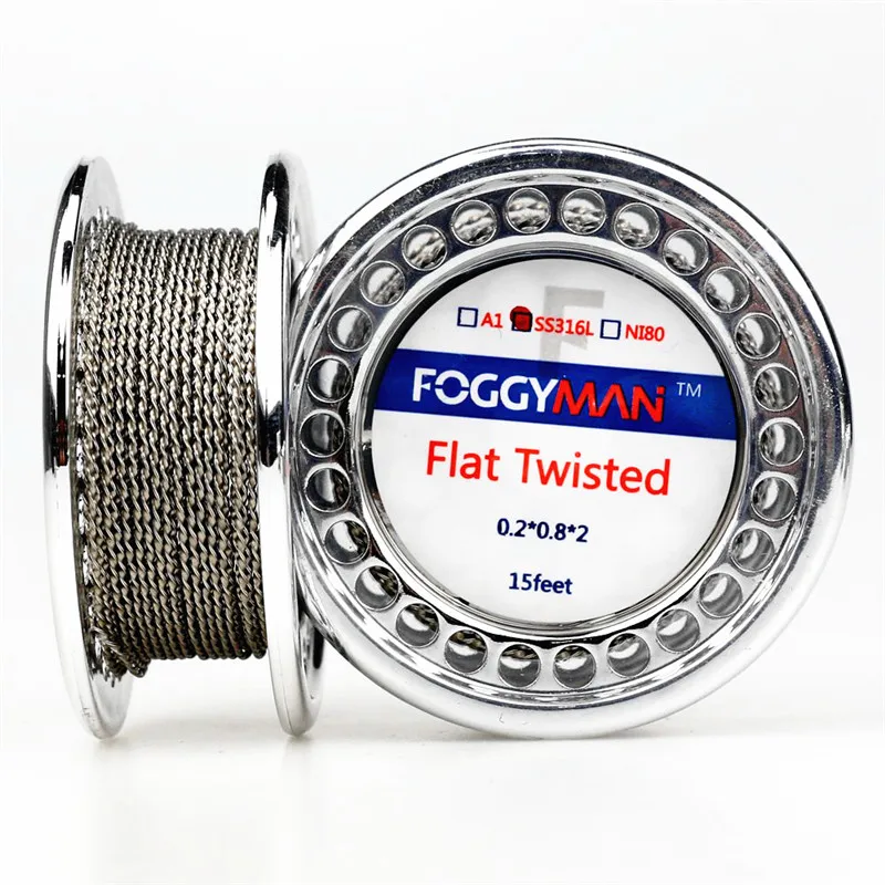 
Foggyman SS316L wire pre wrapped clapton Tiger Twist Hive fused clapton alien clapton flat mix twist resistance heating wire 