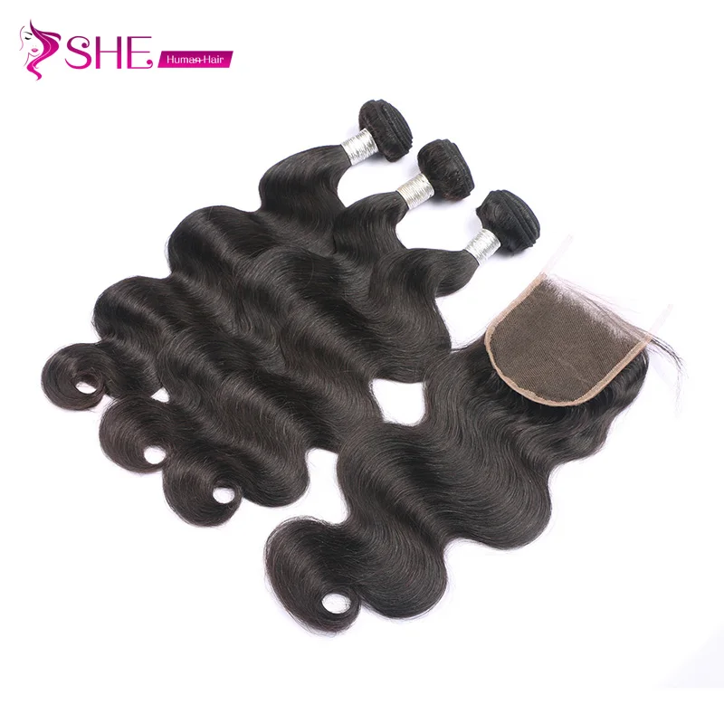 
best selling products 4pcs hair weft and a closure 7A grade 100% cheap human brazilian hair weave 