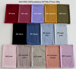 100% Cashmere Solid Color Shawls Kashmir Pashmina Scarf