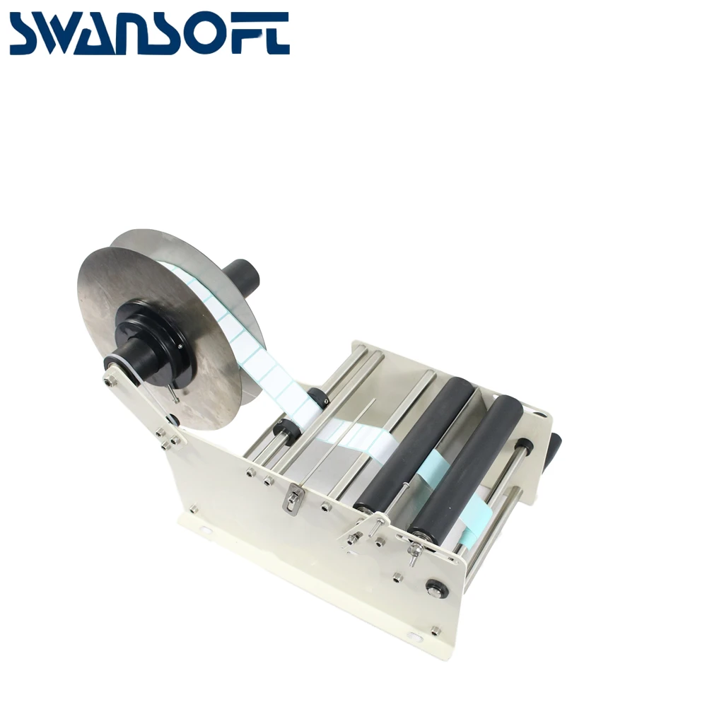 SWANSOFT Tabletop Round Bottle (plastic /pet/glass/metal bottle) Manual Labeling Machine