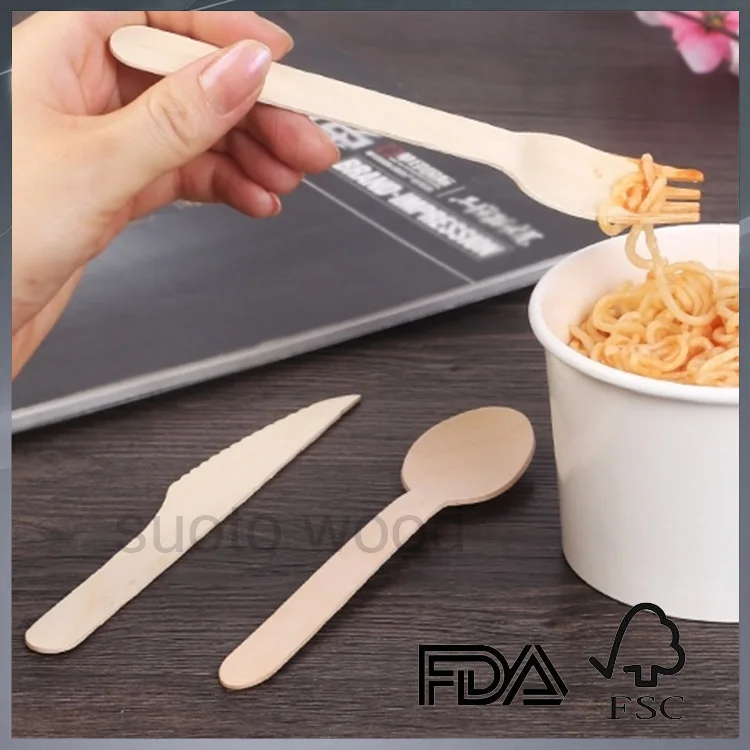 Hot sale disposable wooden utensils wooden cutlery