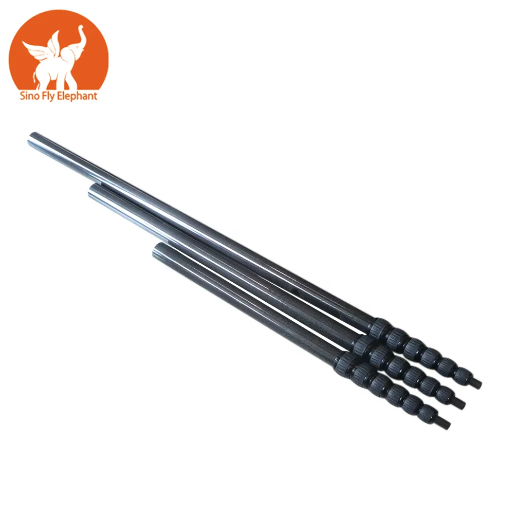 Телескопическая трубка из углеродного волокна с зажимами