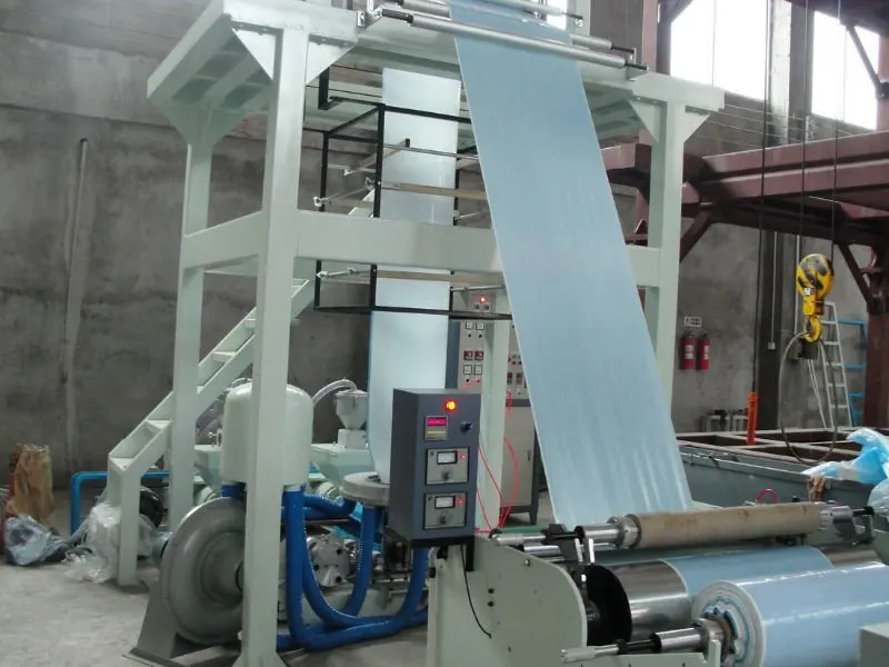 PE film blowing machine with double colors
