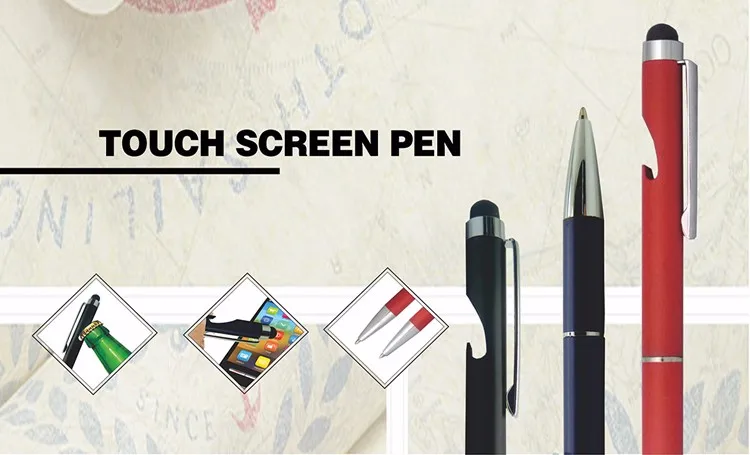 Stainless Steel Beer Bottle Opener Ball Pen Wine Bottle Opener Pen