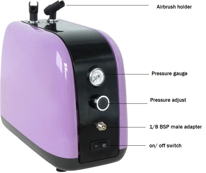 HS-386 Hot Selling Air Compressor Airbrush For Cake Decorating And Cookie Coloring Air Brush With Compressor Mini